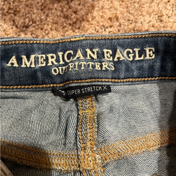 XS, US 00, Super Stretch Blue American eagle ripped jeans - Picture 3 of 3